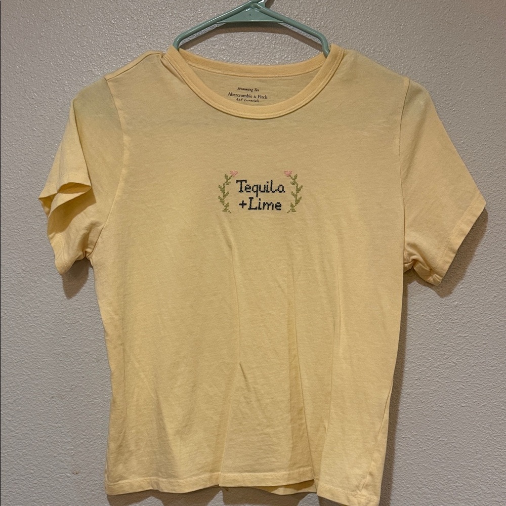 Abercrombie Graphic Tee with 'Tequila + Lime' Print